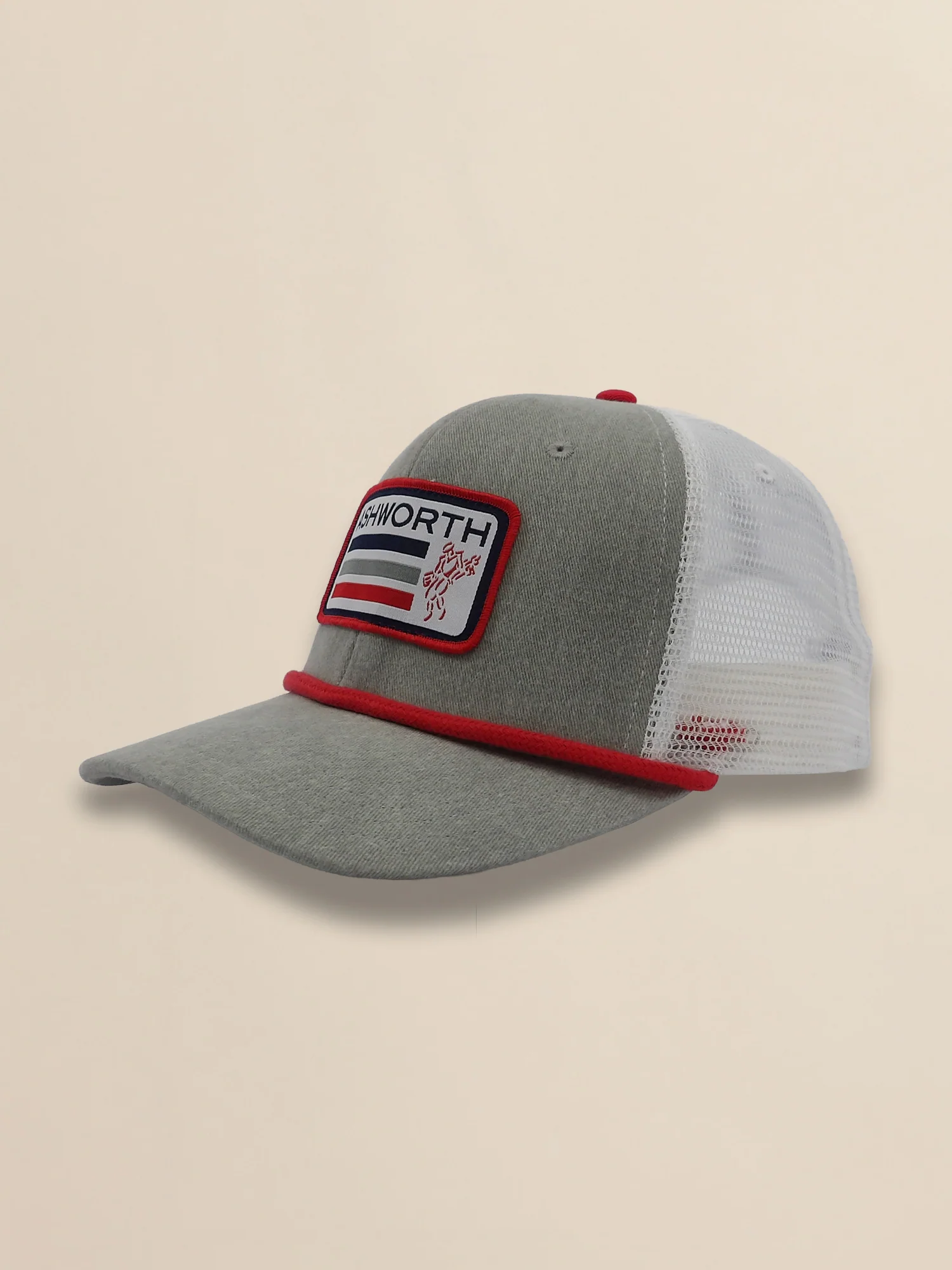 2 Tone Mesh Back Vintage Twill Flag Label Trucker Cap