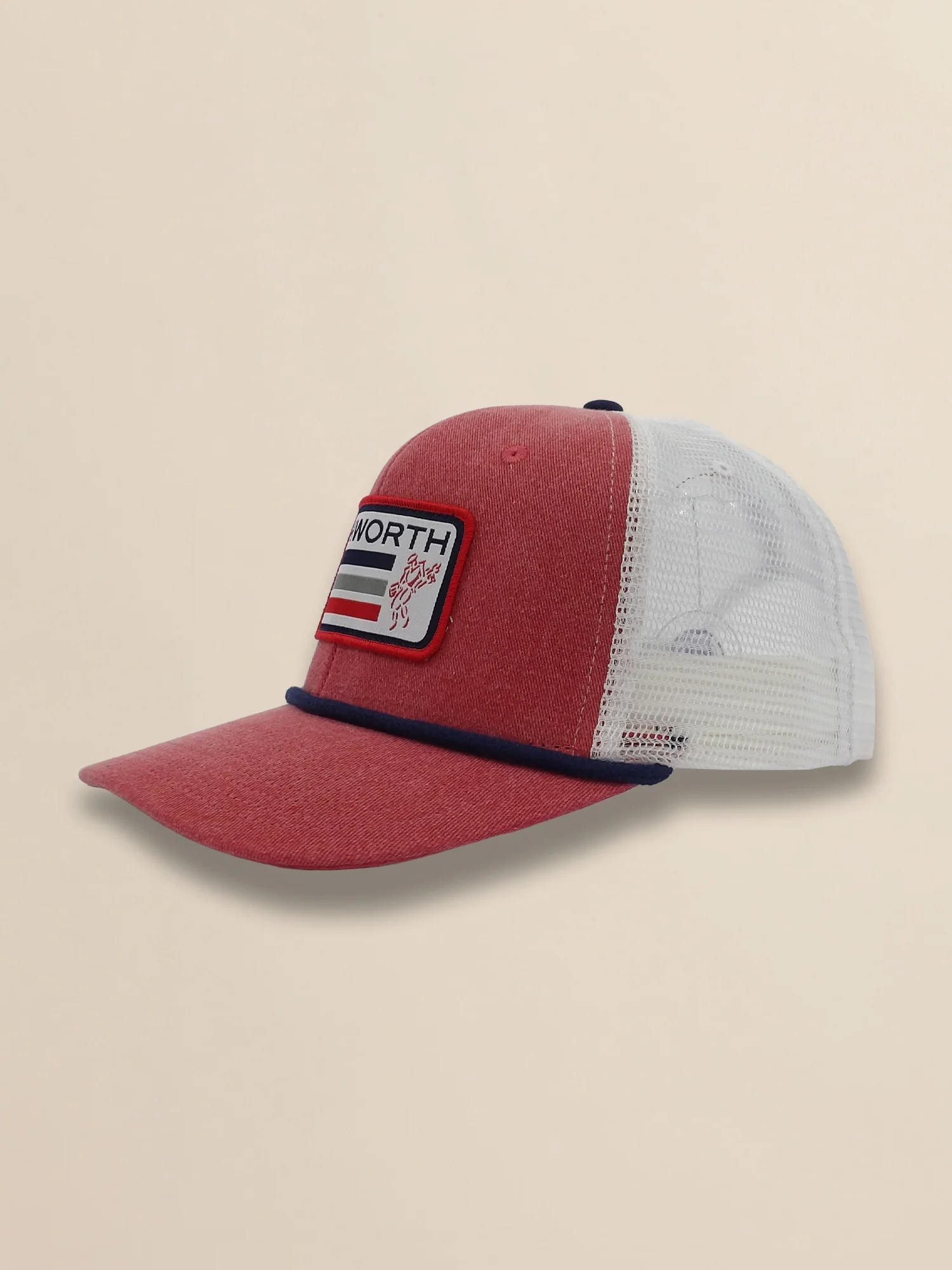 2 Tone Mesh Back Vintage Twill Flag Label Trucker Cap