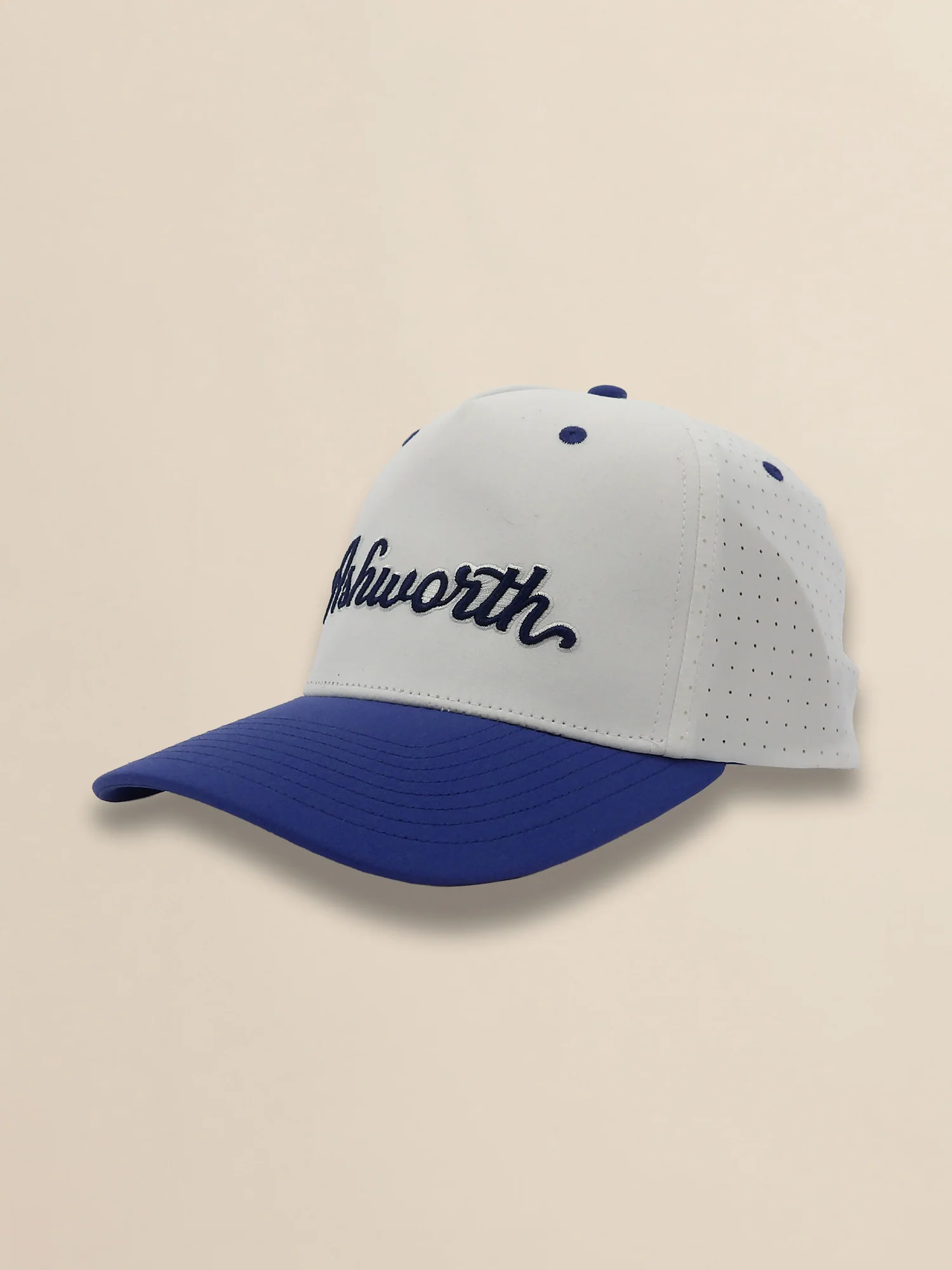 2 Tone Perforated Active Poly Script Cap