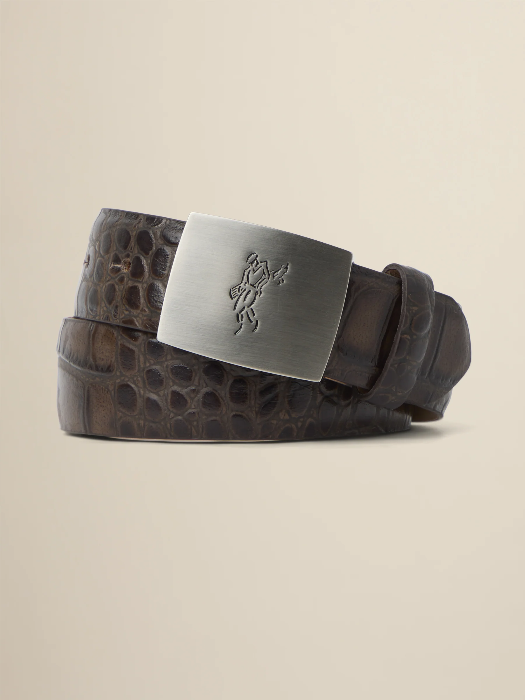 Embossed Croc Golfman Belt