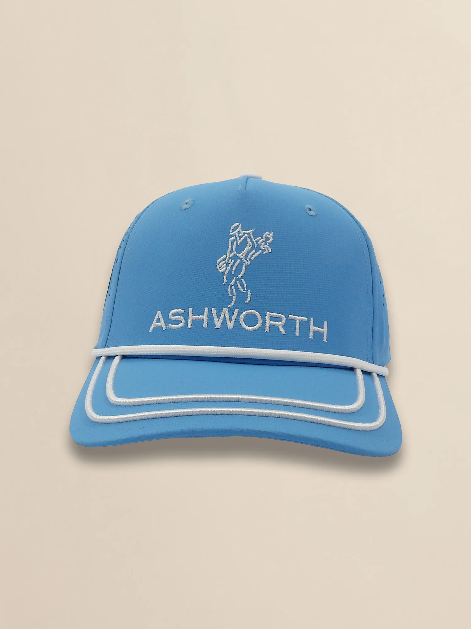 Perforated Pearl Poly Stacked Logo Cap - Image 2