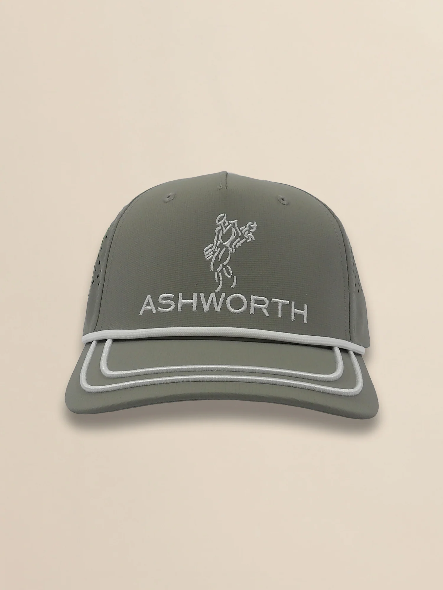Perforated Pearl Poly Stacked Logo Cap - Image 2