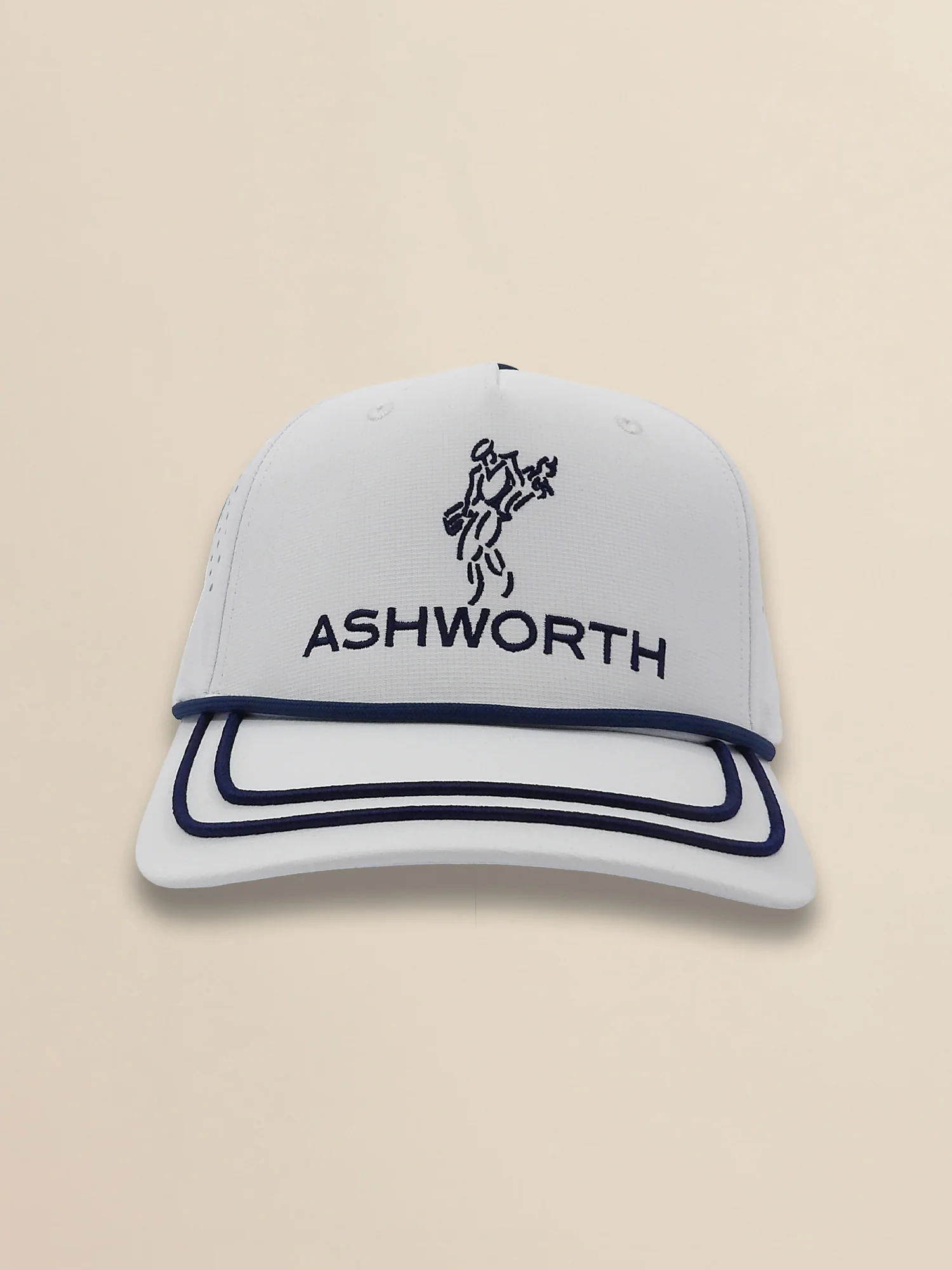 Perforated Pearl Poly Stacked Logo Cap - Image 2